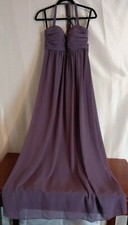 Bill Levkoff Lilac Purple Chiffon Empire Waist Bridal Dress Sweetheart 8 Formal