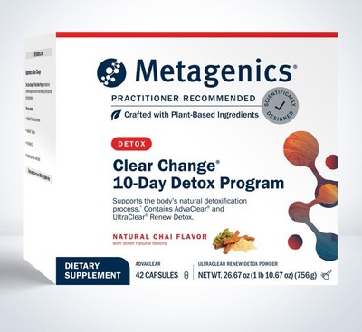 Clear Change 10 Day Program W Ultra Clear RENEW By Metagenics, Chai Flavored.