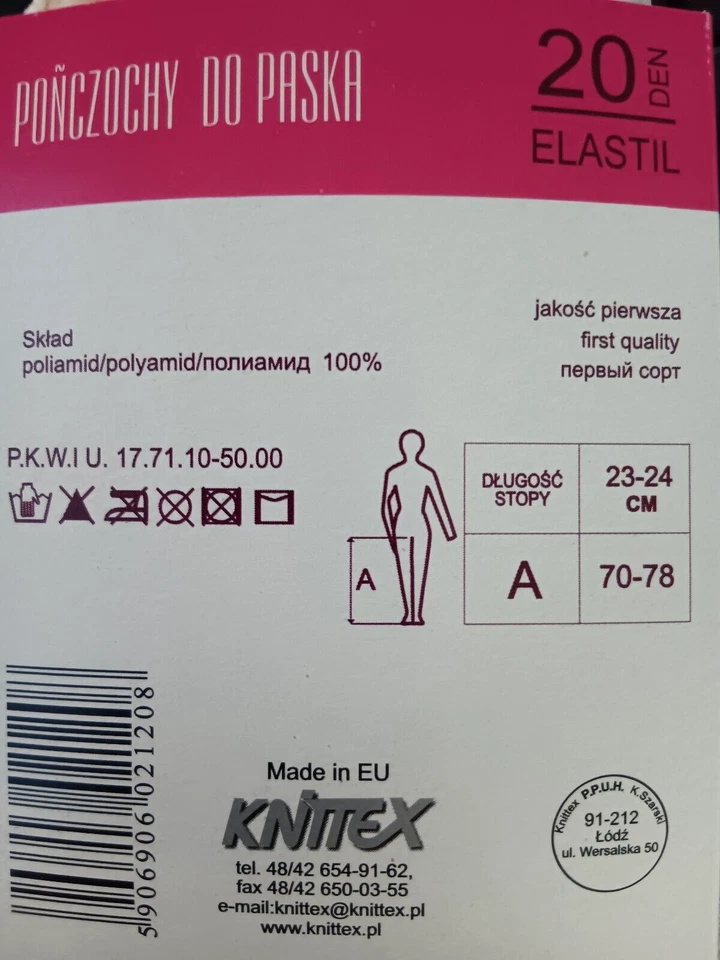 Knittex Klassische Strapsstrümpfe 20 Den  Größe M-L Farbe Graphit - Bild 2 von 2