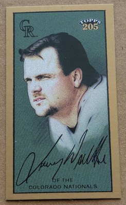 LARRY WALKER 2003 Topps 205 Polar Bear MINI Baseball #72 Colorado Rockies