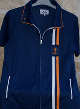 Alprausch CH Golf Poloweste m. Reißverschluss blau orange Gr. S/46 NEU NP 79 €