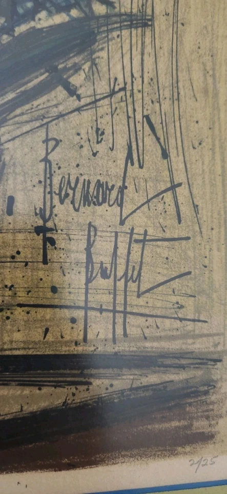 LITOGRAFÍA BUFFET BARD Placa numerada firmada edición LT - septiembre 1966 L' Lortensia Foto 4 de 4