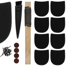   4 Pairs Boot Heel Kit, Cuttable Rubber Heel Pads for Shoe Heel Repair, Anti...