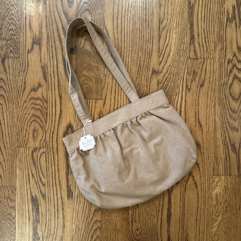 Margaret Smith Handbag Purse Gardiner Maine Solid Beige Magnetic Closure New/Tag - Image 2 of 4