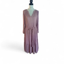 Gap Amethyst Midi Dress with Waist Tie, Size L