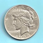 SILVER 1935 P PEACE SILVER DOLLAR UNGRADED - BEAUTIFUL COIN