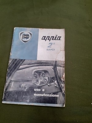 Lancia Appia 2Nd Series Original Use And Maintenance Manual