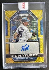 #/10 Kevin Alcantara 2023 Panini Prizm Gold Shimer Prizm Auto RC #SIG-KA Cubs