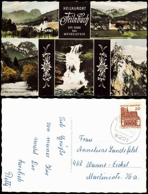 Postcard Bad Feilnbach multi-picture card with various views 1960