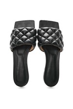 Bottega Veneta Intrecciato Nappa Leather Slide Sandals Black Size 38