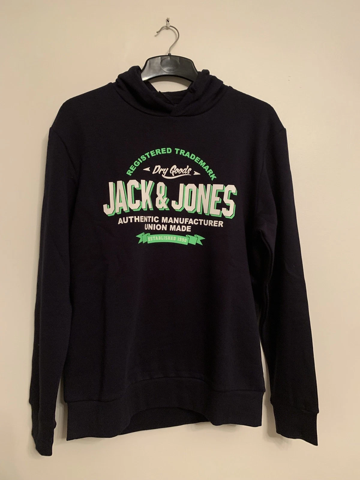 Mens Hoodie Jack Jones Sweatshirt Logo Long Sleeve Jumper Pullover Top Size L