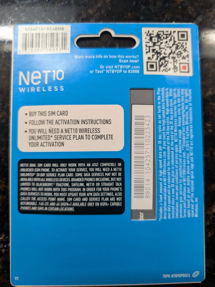 Net10 Wireless Bring Your Own Phone Activation Kit - NEW - Image 2 of 2