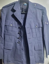 Vintage USAF U.S. Air Force Dress Blue Uniform Jacket Master Sergeant Sz 37S