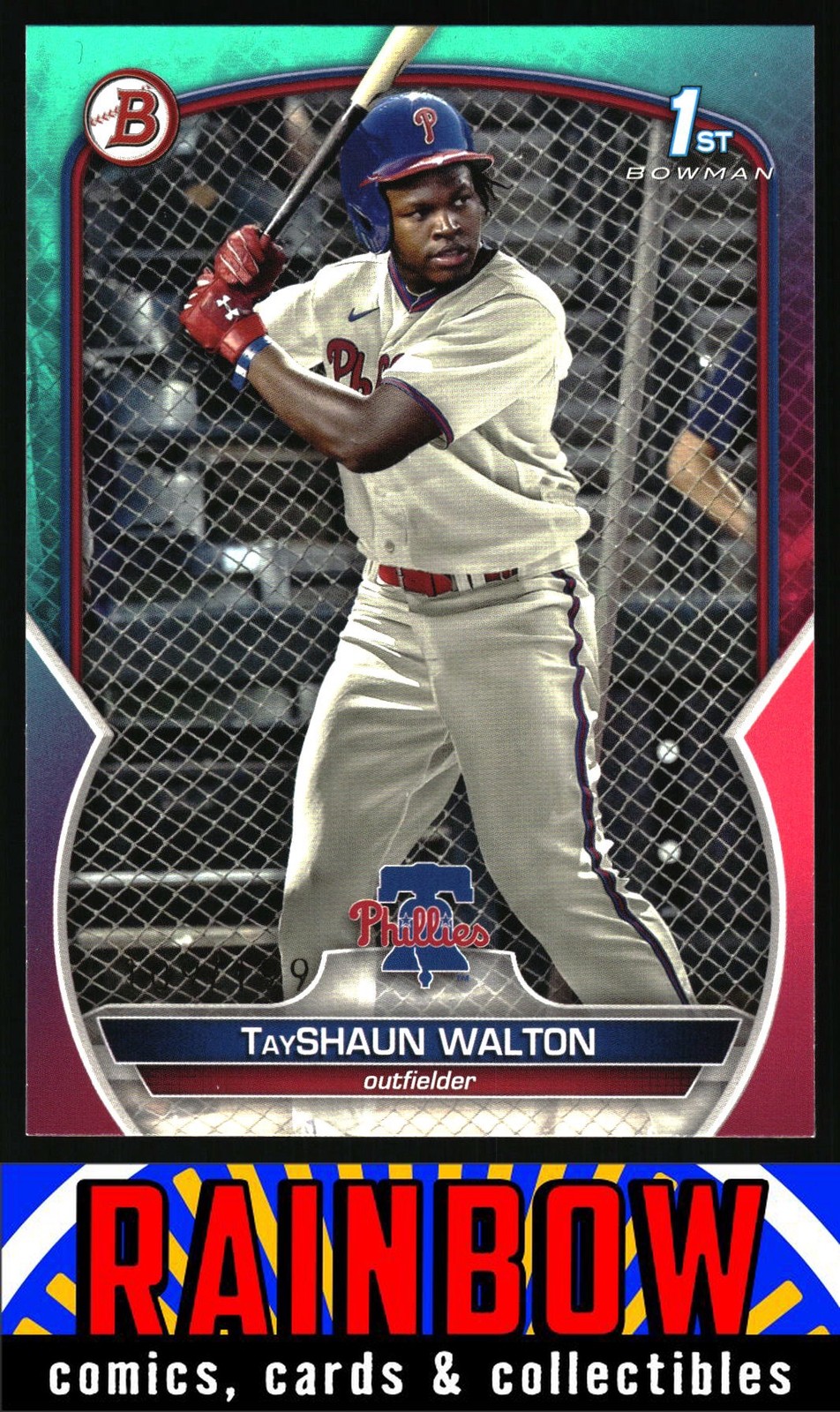 2023 Bowman Chrome Sapphire Edition #BCP-221 Yosy Galan Texas Rangers