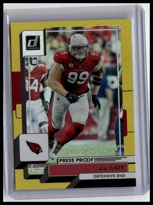 2022 Donruss #8 J.J. Watt Premium Press Proof