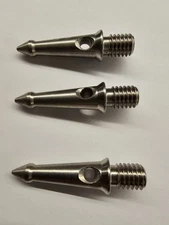 for GITZO TRIPODS (3) Three - STAINLESS STEEL LONG SPIKES with 3/8" Bolts
