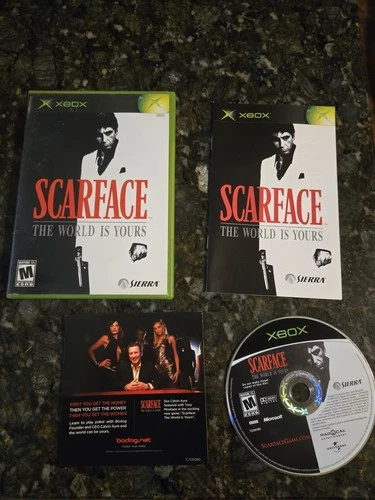Scarface: The World is Yours (Microsoft Xbox, 2006) CIB Complete W/ Manual
