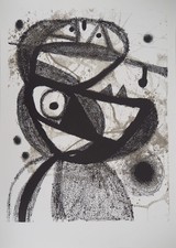 Joan MIRO : Oiseau surréaliste - Lithographie offset