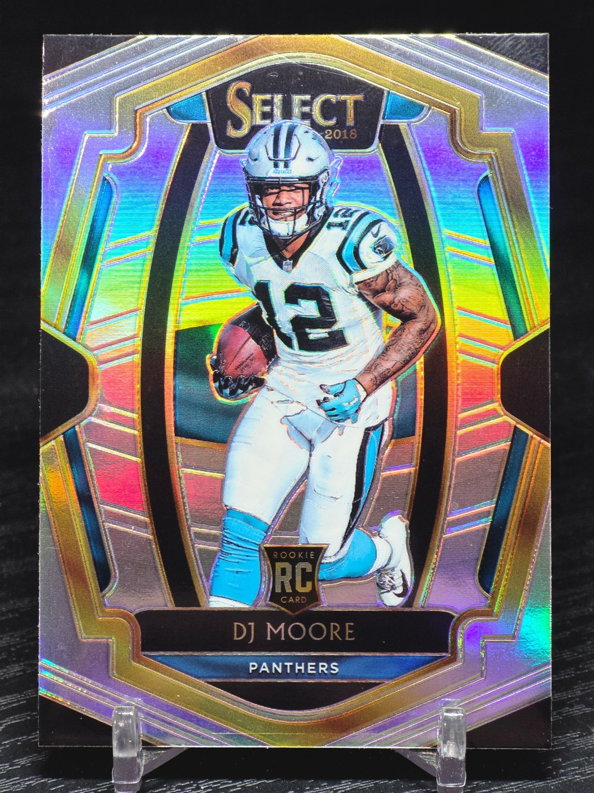 DJ Moore 2018 Panini Select Premier Silver Prizm RC Rookie #137 Panthers Bears