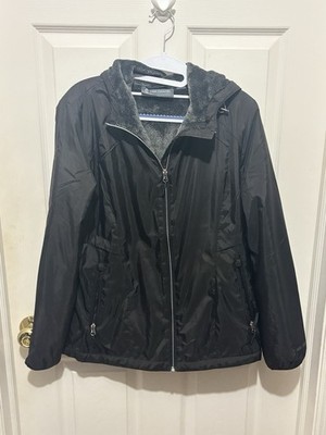 Free Country Wind/Rain Black Jacket Size Medium
