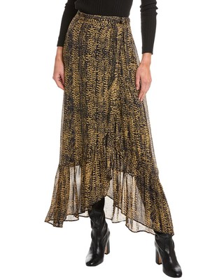 Ba&Sh Cyrielle Wrap Skirt Women's Blue 36