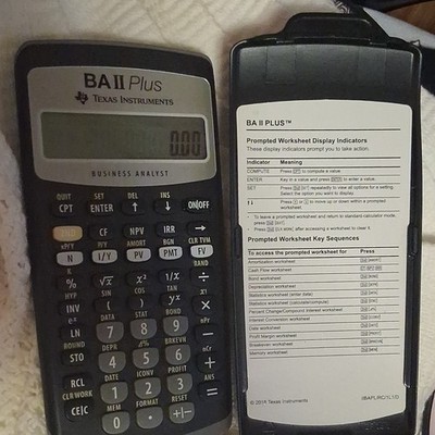 Texas Instruments BA II Plus Financial Calculator LCD Battery w/ Slide Cover