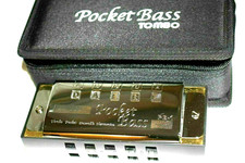 TOMBO Pocket Bass Harmonica No.1160 NEW with Semi Hard Case Fast Free shipping