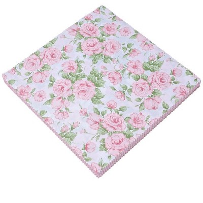Nodsaw Layer Cake Fabric for Quilting 10 inch, Precut 10x10 Inch Square, Pink