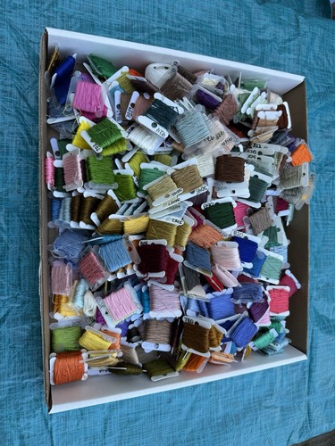 Cross Stitch Huge Embroidery Floss Lot 400 Cards with Thread - Picture 4 of 4