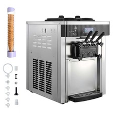 Uimoso Commercial Ice Cream Maker 2200W with Pre-Cooling Function and 3 Flavor