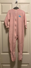 Vintage Carter  s pink Footed Sleeper with embroidered Dinosaur 4T