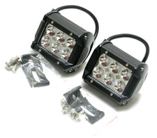 Pair 3 Waterproof Aluminum 18w Cree Led Truck Atv Sports 12v Spot Flood Lights