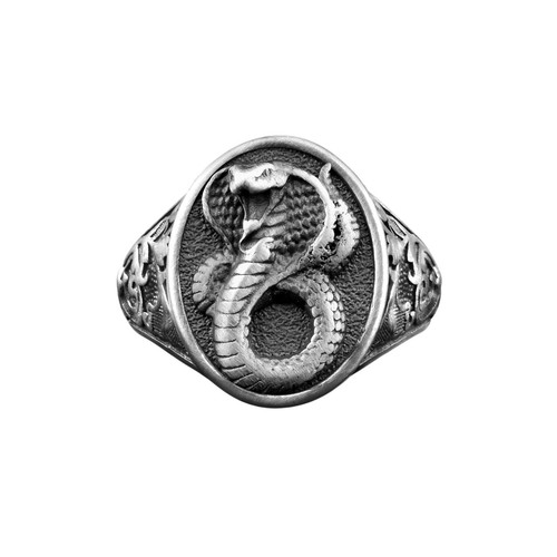 MIYUAN - Anello Da Uomo In Argento Sterling 925 Con Testa Di Lupo