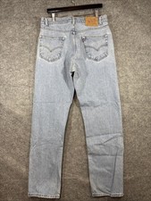 Vtg Levi's 505 Jeans Men Sz 36 x 32 Blue Made in USA Straight Leg Denim 1998