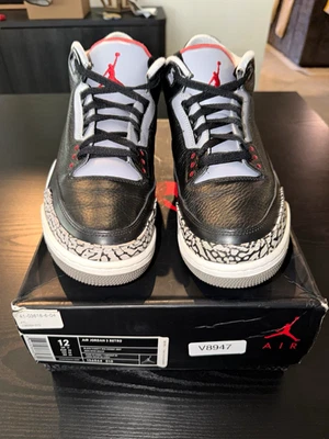 Jordan 3 Retro Black Cement Grey (2011) Pre Owned - Image 1 of 4