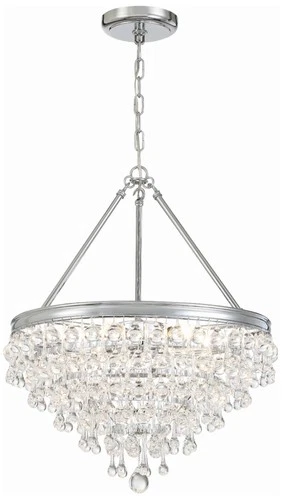 Crystorama Calypso 20" Wide Crystal and Chrome Chandelier - Picture 2 of 7