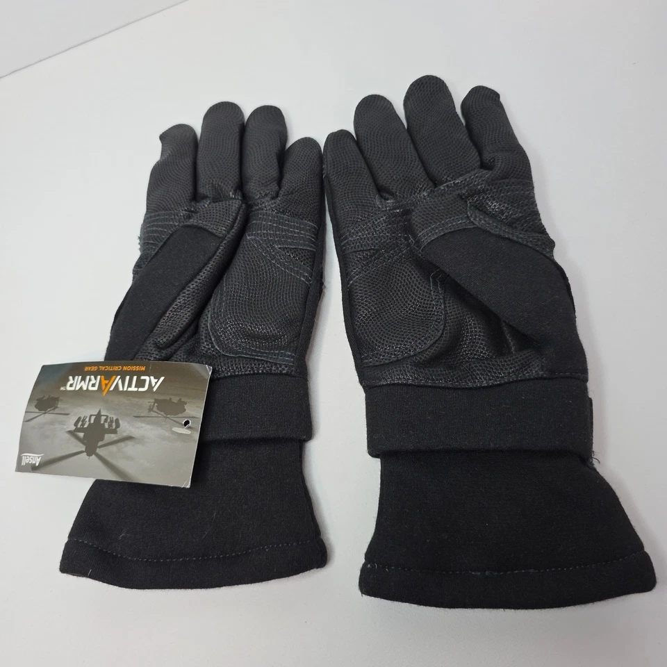 Guantes de trabajo tácticos de cuero negros Ansell ActiveArmr militares nuevos con etiquetas talla M. ¡Nuevo! Foto 4 de 4