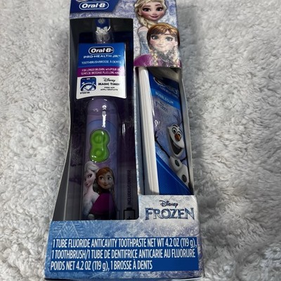 Disney Frozen OralBPro Health JR.Power Tooth Brush & Crest Bubble Gum Toothpaste