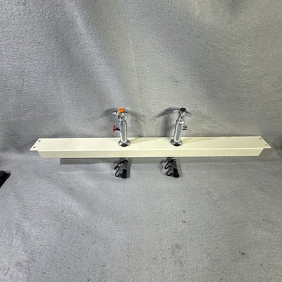 Watersaver Faucet Co. Lab Faucet Gas / Air 36'' Bench Mount Service Panel CDA/N2