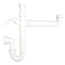 40mm 1/2 Universal Standard Double Bowl Plumbing Sink Waste Kit Including Spigot