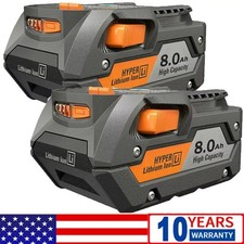 2pack 8.0Ah for Ridgid R840087 Lithium Battery Rigid 18Volt R840085 Power Tool