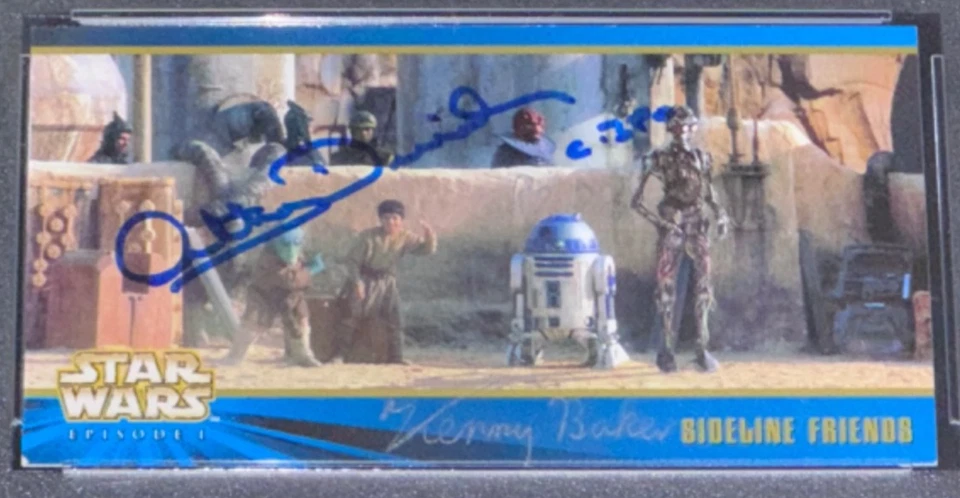 Kenny Baker & Anthony Daniels "Star Wars" Topps Ep 1 Signed Rookie Card Auto PSA - Image 2 of 4