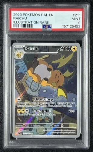 RAICHU PSA 9 2023 POKEMON SV2A EN PALDEA EVOLVED #211/193 ILLUSTRATION RARE 5493