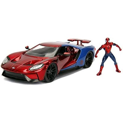 Jada Toys - 99725RB - Modell Ford GT 2017 mit Figur Spider Man 1/24 Die-Cast