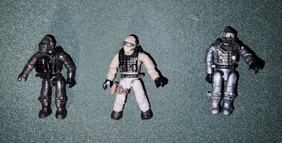 3 Call of Duty Mega Bloks Construx Mini Action Figures~Deep Sea Divers, Artic Op