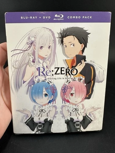 Re:ZERO Starting Life in Another World Blu-ray DVD Combo Anime w Slipcover NEW - product listing photo