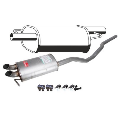 ERNST End- + Mittelschalldämpfer + Anbausatz für VW MULTIVAN T5 2.0/2.5 TDI