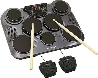 Pyle Electronic Table Top Drum Kit 7 Pads Touch Sensitivity PTED01 New Open Box