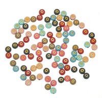 100 Stk. Acryl Buchstabenperlen 4X7Mm Bunt Mit O FüR Schmuck