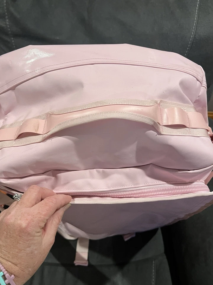 Baboon to the Moon Large Duffel Backpack 60L Exterior Pink & Beautiful Inside - Image 3 of 4